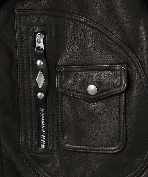 Schott（ショット）の「Schott/ショット/528US COW NEW NAKED D-POCKET RIDERS/ニューネイキッド ディーポケット ライダース（ライダースジャケット・メンズ・ブラック・36/38/40/42/44）」の22枚目の写真