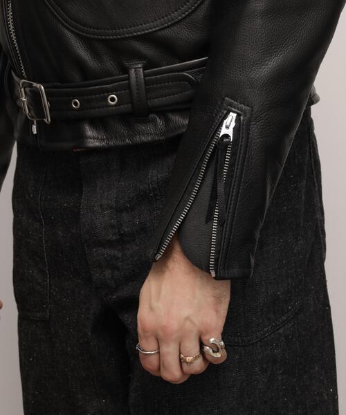 Schott（ショット）の「Schott/ショット/528US COW NEW NAKED D-POCKET RIDERS/ニューネイキッド ディーポケット ライダース（ライダースジャケット・メンズ・ブラック・36/38/40/42/44）」の12枚目の写真