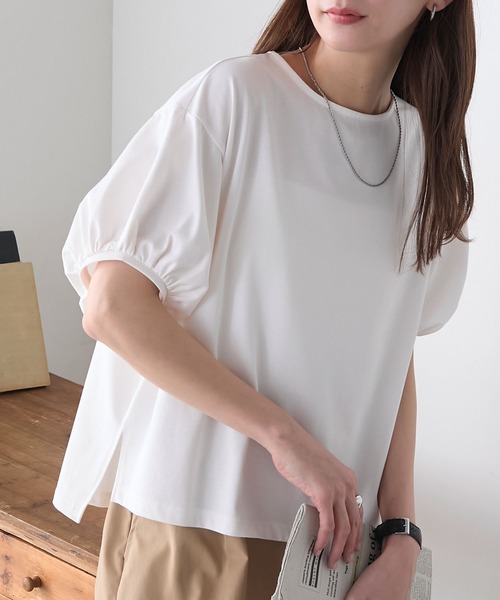 セブンテン　バルーンスリーブスリーブ Tシャツ バルーンスリーブTシャツ(ブラック) - seventen