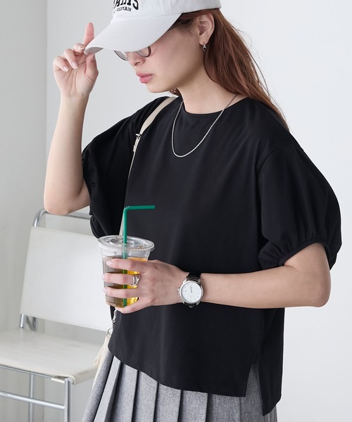 BONLECILL(ボンルシール)の「バルーンスリーブTシャツ/プルオーバー(Tシャツ/カットソー・レディース・レッド/オフホワイト/ネイビー/ブラック・FREE)」の3枚目の写真