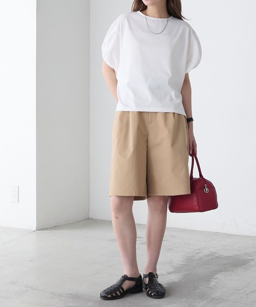 BONLECILL(ボンルシール)の「バルーンスリーブTシャツ/プルオーバー(Tシャツ/カットソー・レディース・レッド/オフホワイト/ネイビー/ブラック・FREE)」の9枚目の写真