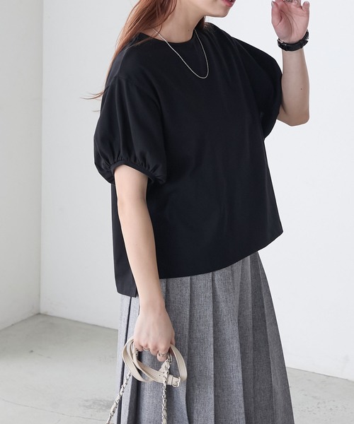 BONLECILL(ボンルシール)の「バルーンスリーブTシャツ/プルオーバー(Tシャツ/カットソー・レディース・レッド/オフホワイト/ネイビー/ブラック・FREE)」の15枚目の写真