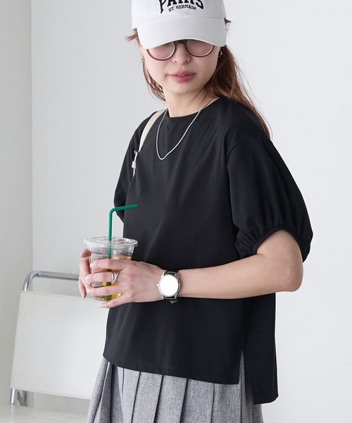 BONLECILL(ボンルシール)の「バルーンスリーブTシャツ/プルオーバー(Tシャツ/カットソー・レディース・レッド/オフホワイト/ネイビー/ブラック・FREE)」の20枚目の写真