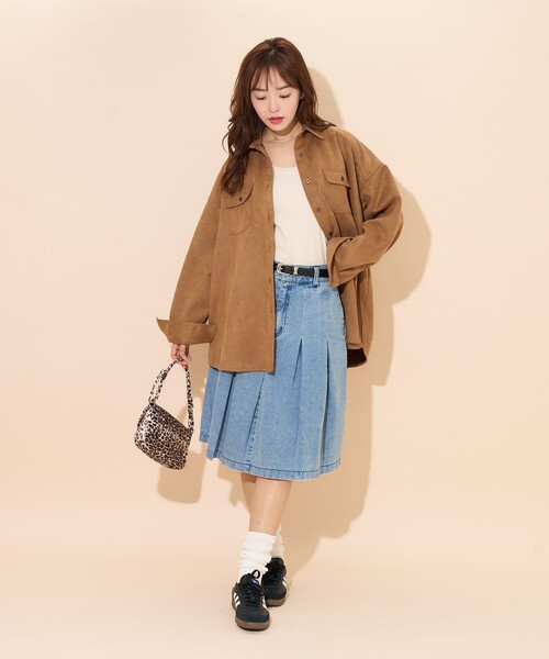 PUBLUX（パブリュクス）の「PUBLUX/パブリュクス プリーツ デニム スカート　限定展開（スカート・レディース・サックスブルー/ブラック・S/M）」の19枚目の写真