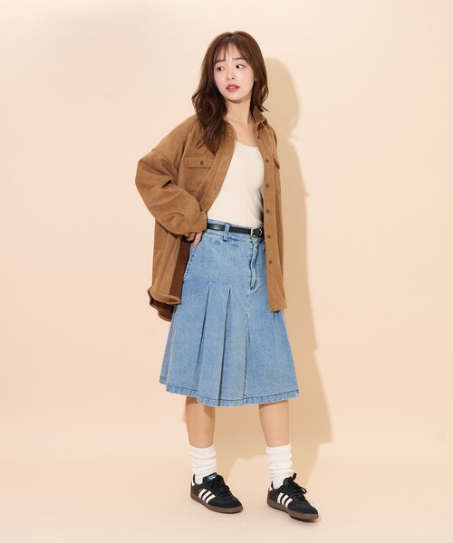 PUBLUX（パブリュクス）の「PUBLUX/パブリュクス プリーツ デニム スカート　限定展開（スカート・レディース・サックスブルー/ブラック・S/M）」の20枚目の写真