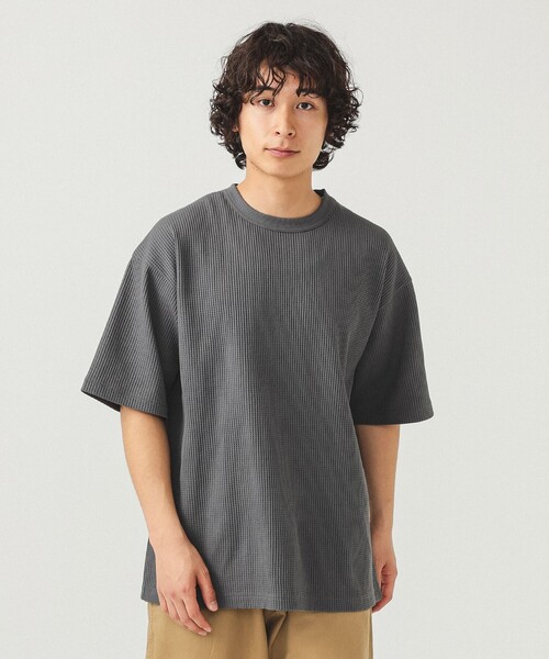 Tシャツ・カットソー BEAMS SS25 Shirts (38010173139 45) セール】ストレッチ ワッフルTシャツ(Tシャツ/カットソー