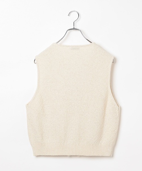 BAYFLOW（ベイフロー）の「[幅広いシーンで活躍]ツイードライクニットベスト（ベスト・レディース・ブラック/オフホワイト・FREE）」の14枚目の写真