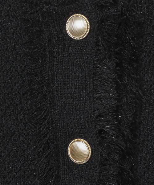 BAYFLOW（ベイフロー）の「[幅広いシーンで活躍]ツイードライクニットベスト（ベスト・レディース・ブラック/オフホワイト・FREE）」の21枚目の写真