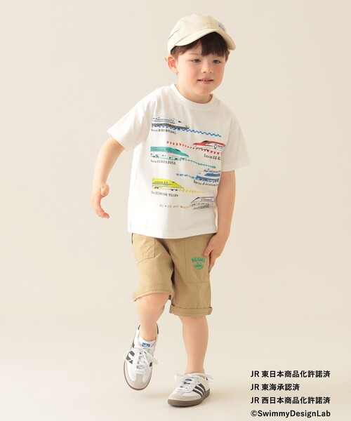 BEAMS mini（ビームスミニ）の「JR オールスター トレイン Tシャツ 2025SS (90～150cm)（Tシャツ/カットソー・キッズ・イエロー系その他3/ネイビー/オフホワイト・90/110/120/130/140/150/100）」の6枚目の写真