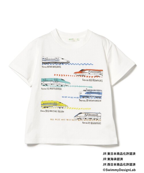 BEAMS mini（ビームスミニ）の「JR オールスター トレイン Tシャツ 2025SS (90～150cm)（Tシャツ/カットソー・キッズ・イエロー系その他3/ネイビー/オフホワイト・90/110/120/130/140/150/100）」の9枚目の写真