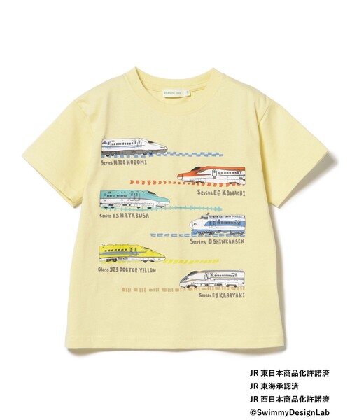 BEAMS mini（ビームスミニ）の「JR オールスター トレイン Tシャツ 2025SS (90～150cm)（Tシャツ/カットソー・キッズ・イエロー系その他3/ネイビー/オフホワイト・90/110/120/130/140/150/100）」の12枚目の写真