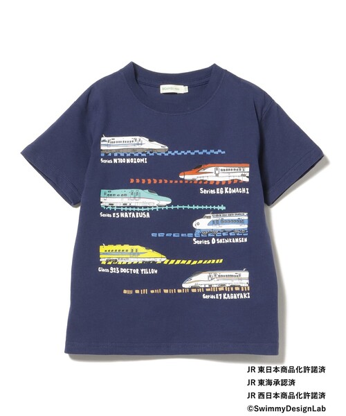 BEAMS mini（ビームスミニ）の「JR オールスター トレイン Tシャツ 2025SS (90～150cm)（Tシャツ/カットソー・キッズ・イエロー系その他3/ネイビー/オフホワイト・90/110/120/130/140/150/100）」の15枚目の写真
