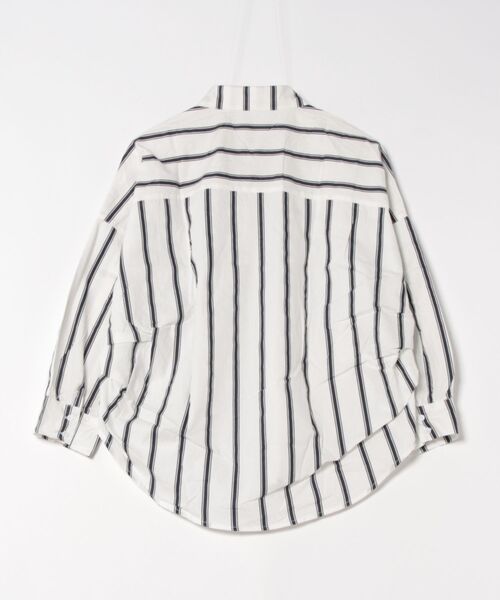 aimoha(アイモハ)の「ストライプオーバーシャツ(シャツ/ブラウス・レディース・グリーン/ホワイト・FREE)」の3枚目の写真