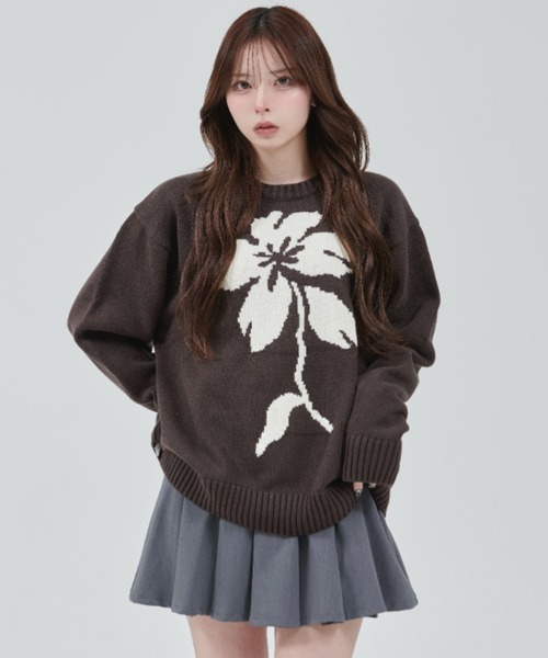 ニット セーター 「OY/オーワイ」 FLORAL BLOOM KNIT/フローラルブルームニット レディース メンズ OY/オーワイ』 FLORAL BLOOM KNIT/フローラルブルームニット