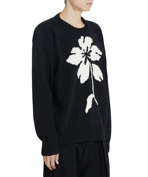 OY(オーワイ)の「『OY/オーワイ』 FLORAL BLOOM KNIT/フローラルブルームニット(ニット/セーター・レディース・ブラウン/ライトブルー/ブラック・L/M)」の4枚目の写真