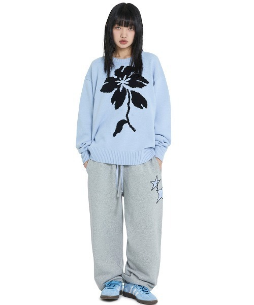 OY(オーワイ)の「『OY/オーワイ』 FLORAL BLOOM KNIT/フローラルブルームニット(ニット/セーター・レディース・ブラウン/ライトブルー/ブラック・L/M)」の11枚目の写真