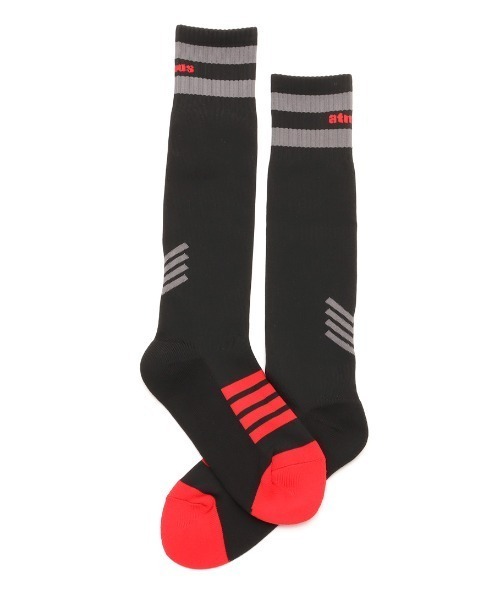 atmos pink（アトモスピンク）の「atmos pink Soccer High Socks / アトモス ピンク サッカー ハイ ソックス（ソックス/靴下・レディース・ホワイト/ブラック・23-25）」の4枚目の写真