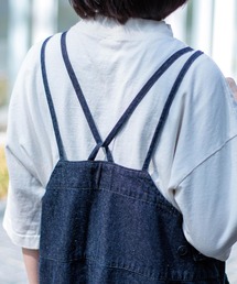 D.M.G.　ドミンゴ　綿麻デニム　サロペットパンツ　オーバーオール　日本製 D.M.G.（ドミンゴ）の「[ D.M.G / ディーエムジー ] 綿麻デニム