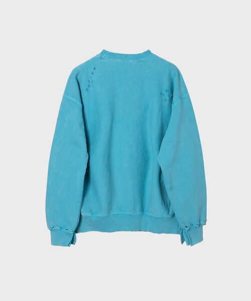 【中古】M 未使用品 2023SS フラグスタフ マルチカラー カットオフ スウェットシャツ ブルー /■In2 メンズ 23AW-FS-40 DEEP STATEBORO SWEAT（スウェット）｜F-LAGSTUF-F（フラ