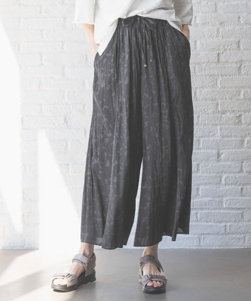 わふ セール】さらさらリラックスフレアワイドパンツ/147675（その他