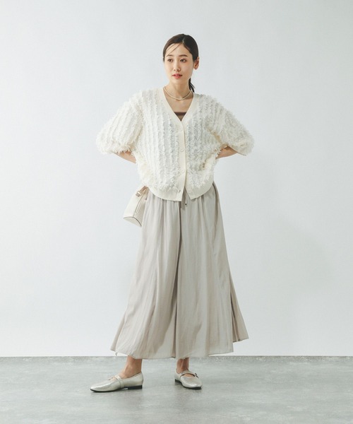 わふ セール】さらさらリラックスフレアワイドパンツ/147675（その他