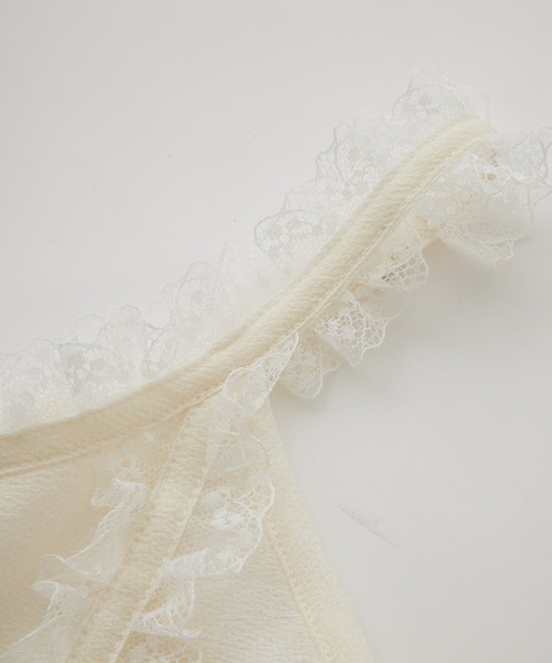 MILKFED.(ミルクフェド)の「SHEER LACE CAMISOLE(キャミソール・レディース・ライトパープル/オフホワイト/ブラック・ONE SIZE)」の5枚目の写真