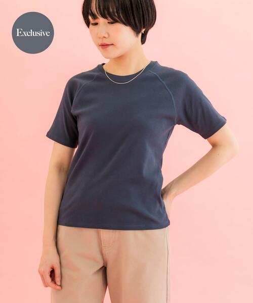 HANES（ヘインズ）の「『別注』HANES×DOORS　2P RaglanSleeve T-shirts（Tシャツ/カットソー・レディース・ブラック系その他/ブルー系その他・ONE）」の2枚目の写真