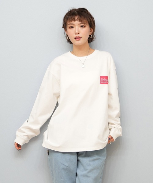 Manhattan Portage（マンハッタンポーテージ）の「【ユニセックス】Manhattan Portage/マンハッタンポーテージ スリーブプリント/ロンT MP-M371（Tシャツ/カットソー・レディース・チャコールグレー/ホワイト/ブラック・M/L/XL）」の8枚目の写真