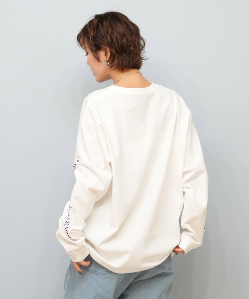 Manhattan Portage（マンハッタンポーテージ）の「【ユニセックス】Manhattan Portage/マンハッタンポーテージ スリーブプリント/ロンT MP-M371（Tシャツ/カットソー・レディース・チャコールグレー/ホワイト/ブラック・M/L/XL）」の10枚目の写真