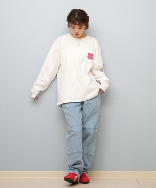 Manhattan Portage（マンハッタンポーテージ）の「【ユニセックス】Manhattan Portage/マンハッタンポーテージ スリーブプリント/ロンT MP-M371（Tシャツ/カットソー・レディース・チャコールグレー/ホワイト/ブラック・M/L/XL）」の11枚目の写真