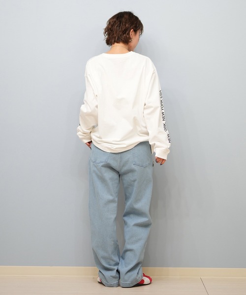 Manhattan Portage（マンハッタンポーテージ）の「【ユニセックス】Manhattan Portage/マンハッタンポーテージ スリーブプリント/ロンT MP-M371（Tシャツ/カットソー・レディース・チャコールグレー/ホワイト/ブラック・M/L/XL）」の13枚目の写真