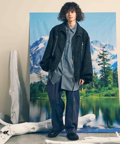 MAISON SPECIAL（メゾンスペシャル）の「《UNISEX》120/2/2 Suvin Cotton Gabardine Prime-Wide One Tuck Pants/スビンコットンギャバジンプライムワイドワンタックパンツ【MAISON SPECIAL/メゾンスペシャル】（その他パンツ・メンズ・ブルー/チャコールグレー/ブラック/ダークブルー・0/1/2）」の17枚目の写真