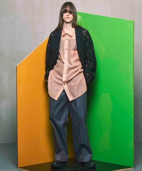 MAISON SPECIAL（メゾンスペシャル）の「《UNISEX》120/2/2 Suvin Cotton Gabardine Prime-Wide One Tuck Pants/スビンコットンギャバジンプライムワイドワンタックパンツ【MAISON SPECIAL/メゾンスペシャル】（その他パンツ・メンズ・ブルー/チャコールグレー/ブラック/ダークブルー・0/1/2）」の19枚目の写真