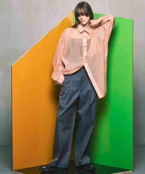 MAISON SPECIAL（メゾンスペシャル）の「《UNISEX》120/2/2 Suvin Cotton Gabardine Prime-Wide One Tuck Pants/スビンコットンギャバジンプライムワイドワンタックパンツ【MAISON SPECIAL/メゾンスペシャル】（その他パンツ・メンズ・ブルー/チャコールグレー/ブラック/ダークブルー・0/1/2）」の20枚目の写真