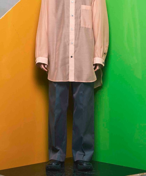 MAISON SPECIAL（メゾンスペシャル）の「《UNISEX》120/2/2 Suvin Cotton Gabardine Prime-Wide One Tuck Pants/スビンコットンギャバジンプライムワイドワンタックパンツ【MAISON SPECIAL/メゾンスペシャル】（その他パンツ・メンズ・ブルー/チャコールグレー/ブラック/ダークブルー・0/1/2）」の10枚目の写真