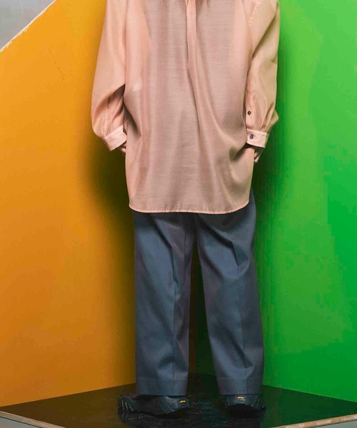 MAISON SPECIAL（メゾンスペシャル）の「《UNISEX》120/2/2 Suvin Cotton Gabardine Prime-Wide One Tuck Pants/スビンコットンギャバジンプライムワイドワンタックパンツ【MAISON SPECIAL/メゾンスペシャル】（その他パンツ・メンズ・ブルー/チャコールグレー/ブラック/ダークブルー・0/1/2）」の12枚目の写真