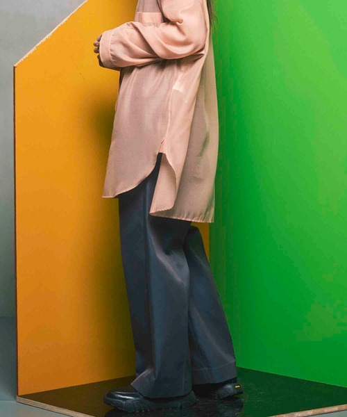 MAISON SPECIAL（メゾンスペシャル）の「《UNISEX》120/2/2 Suvin Cotton Gabardine Prime-Wide One Tuck Pants/スビンコットンギャバジンプライムワイドワンタックパンツ【MAISON SPECIAL/メゾンスペシャル】（その他パンツ・メンズ・ブルー/チャコールグレー/ブラック/ダークブルー・0/1/2）」の11枚目の写真