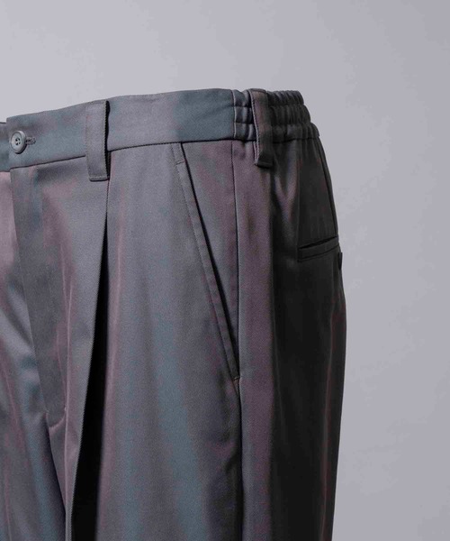 MAISON SPECIAL（メゾンスペシャル）の「《UNISEX》120/2/2 Suvin Cotton Gabardine Prime-Wide One Tuck Pants/スビンコットンギャバジンプライムワイドワンタックパンツ【MAISON SPECIAL/メゾンスペシャル】（その他パンツ・メンズ・ブルー/チャコールグレー/ブラック/ダークブルー・0/1/2）」の8枚目の写真