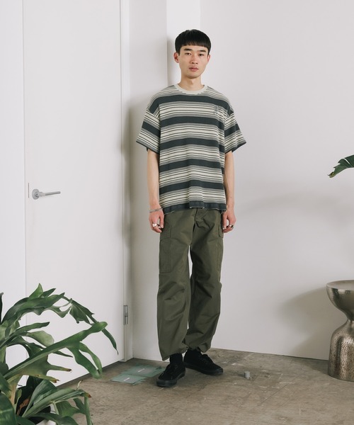 FACETASM（ファセッタズム）の「FACETASM/ファセッタズム WAFFLE KNIT TEE 半袖Tシャツ（Tシャツ/カットソー・メンズ・ミント/チャコール・5）」の9枚目の写真