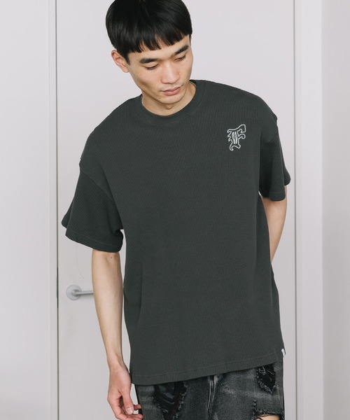 FACETASM（ファセッタズム）の「FACETASM/ファセッタズム WAFFLE KNIT TEE 半袖Tシャツ（Tシャツ/カットソー・メンズ・ミント/チャコール・5）」の15枚目の写真