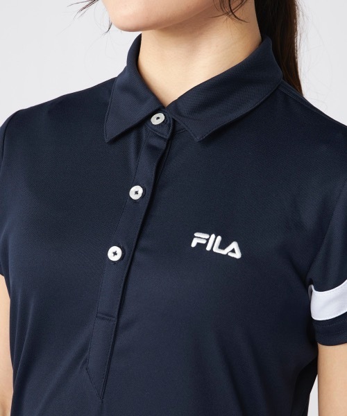 FILA GOLF(フィラゴルフ )の「【FILA GOLF/フィラゴルフ】レディース 袖ライン入り半袖ワンピース 吸汗速乾・UVカット ゴルフ(ワンピース・レディース・ブラック/ホワイト/ネイビー・LARGE/X-LARGE/MEDIUM)」の20枚目の写真