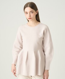 専用　現行品　ANAYI ベージュ 半袖ニット セール】透かし編み半袖ニット（ニット/セーター）｜Meiru