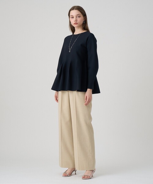 ANAYI(アナイ)の「ボリュームペプラムプルオーバー(ニット/セーター・レディース・ブラック/オフホワイト/ベージュ・38/36)」の14枚目の写真