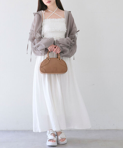 OLIVE des OLIVE フリルシャーリングキャミワンピ OLIVE des OLIVE（オリーブデオリーブ）の「フリルシャーリング
