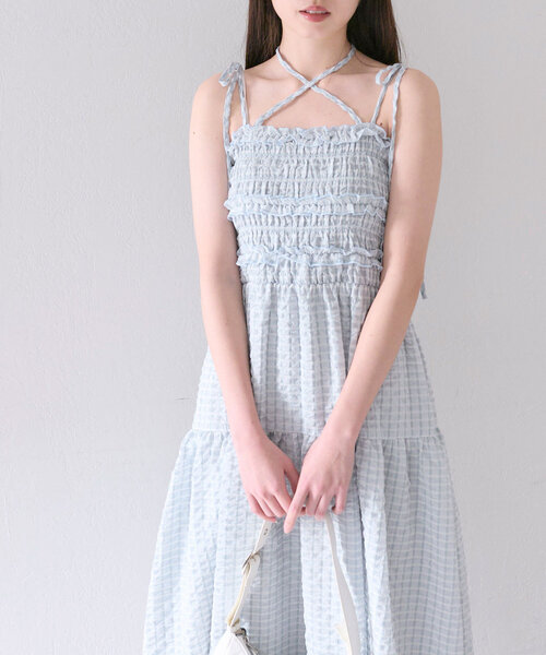 フリルシャーリングキャミワンピ | OLIVE des OLIVE(オリーブ デ