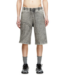 DIESEL デニム ハーフパンツ DIESEL ディーゼル ビッグパッチ デニムハーフパンツ D-STRUKT