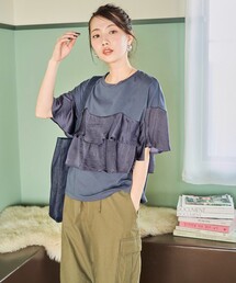 tシャツ コヒノールスムース ビスチェ風カットソー レディース TALLサイズ 〕 コヒノールスムース ビスチェ風カットソー（34