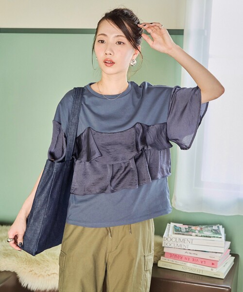 レイヤードフリルTシャツ Birthday room tシャツ レイヤードフリルT/layered frill tshirt