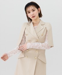 REDYAZEL（レディアゼル）の「【セットアップ可能】ケープデザインショートジャケット（スーツジャケット）」