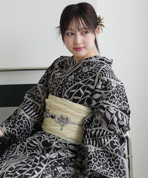 utatane 浴衣セット ニコアンティークオリジナルデザイン 国内染色 utatane（ウタタネ）の「選べる浴衣3点セット ニコアンティーク